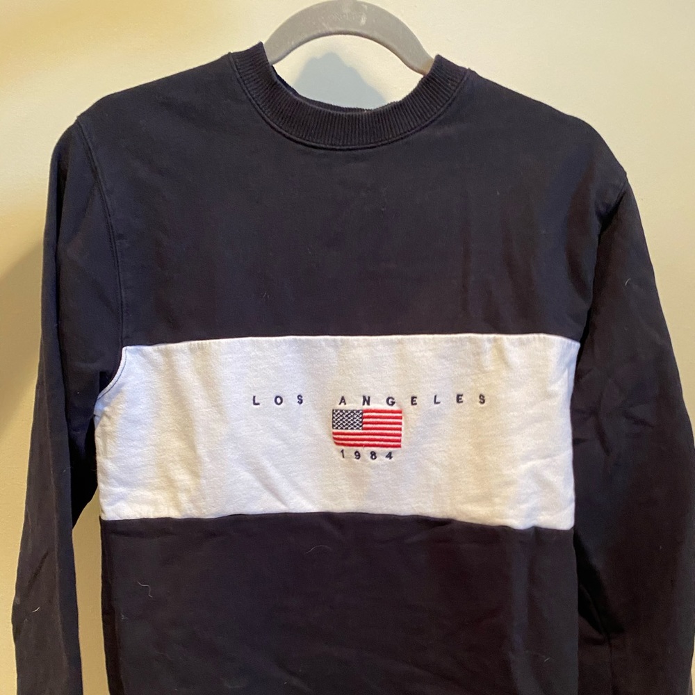 Brandy Melville Blue and white stripe sweatshirt
